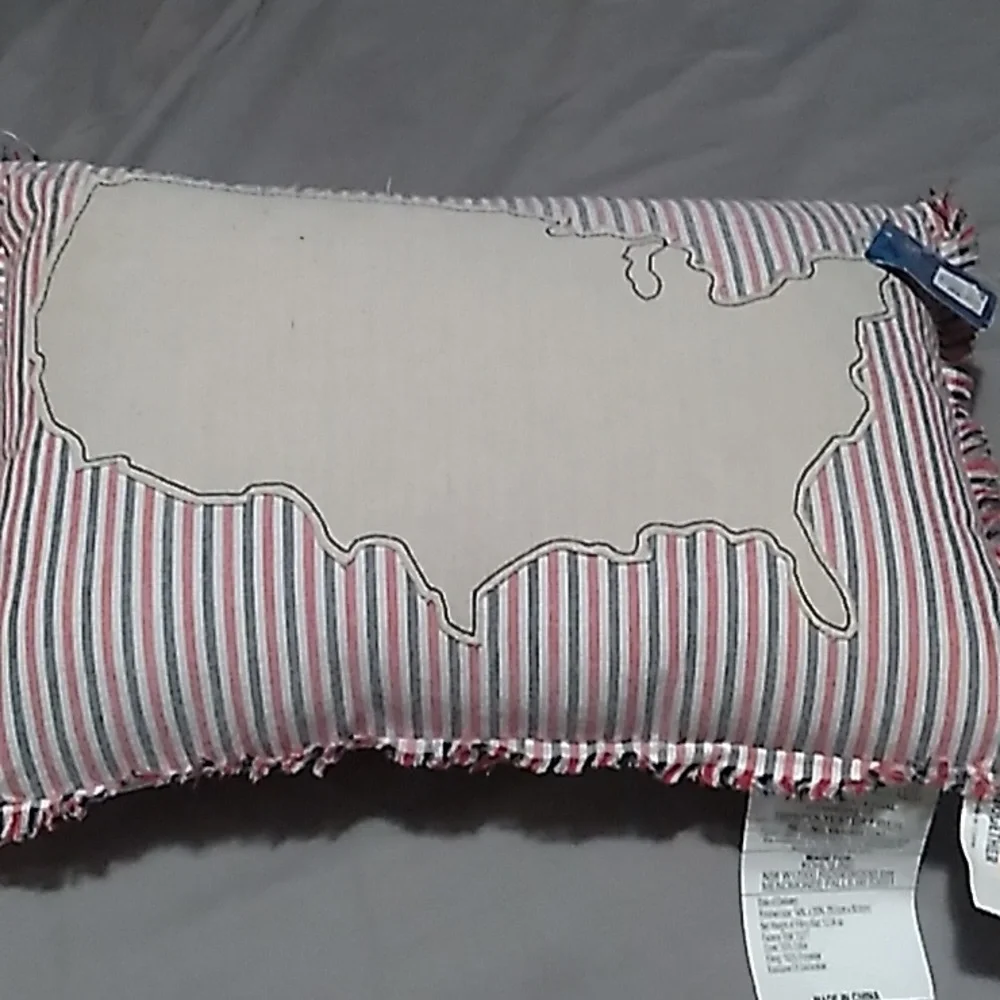 Kohl's Striped Patriotic Accent Pillow in Red, White & Blue